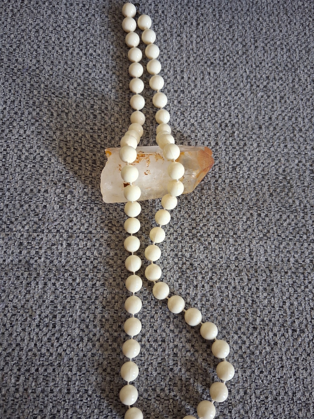 Vintage Cream Beaded Necklace - Women’s Jewelry